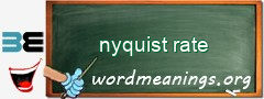 WordMeaning blackboard for nyquist rate